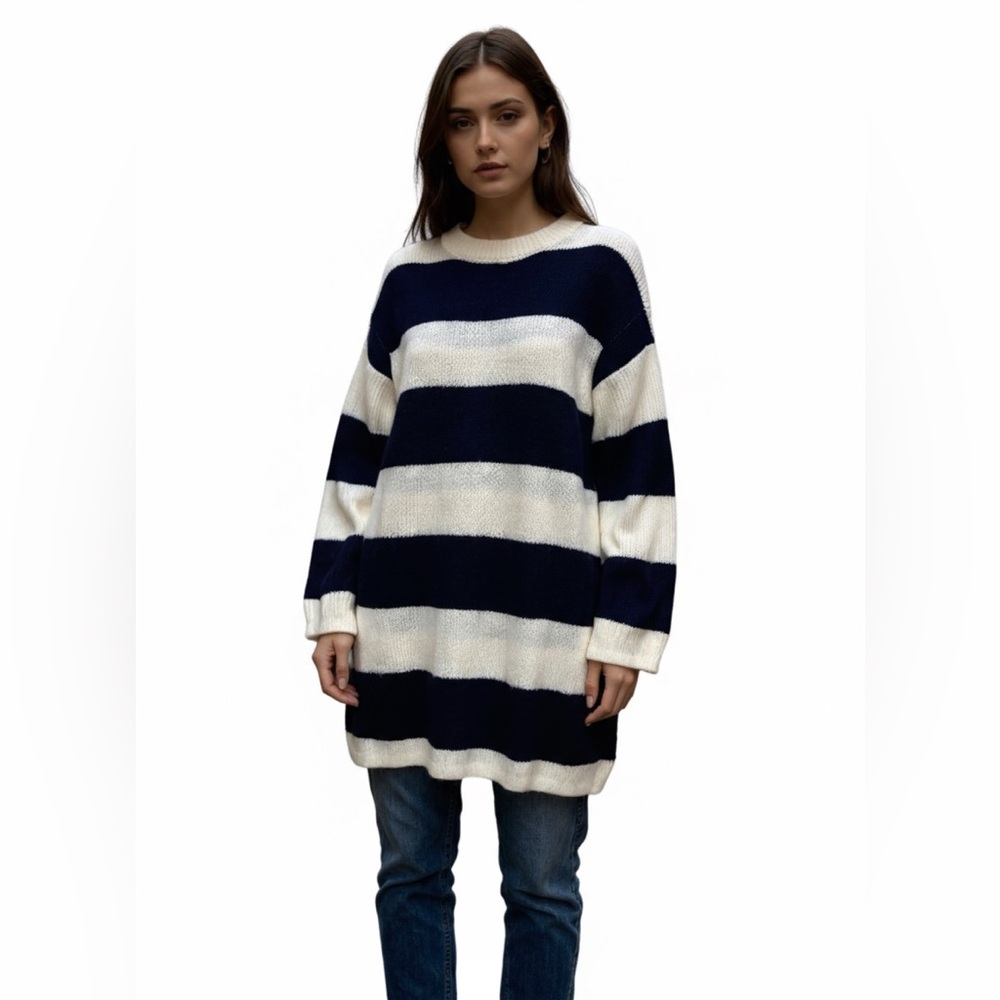 H&M Striped Sweater Dress size OXL - Picture 2 of 8